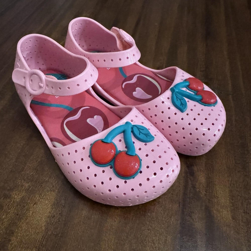 Mini Melissa Furadinha Pop Cherry Baby Flat Size 10
